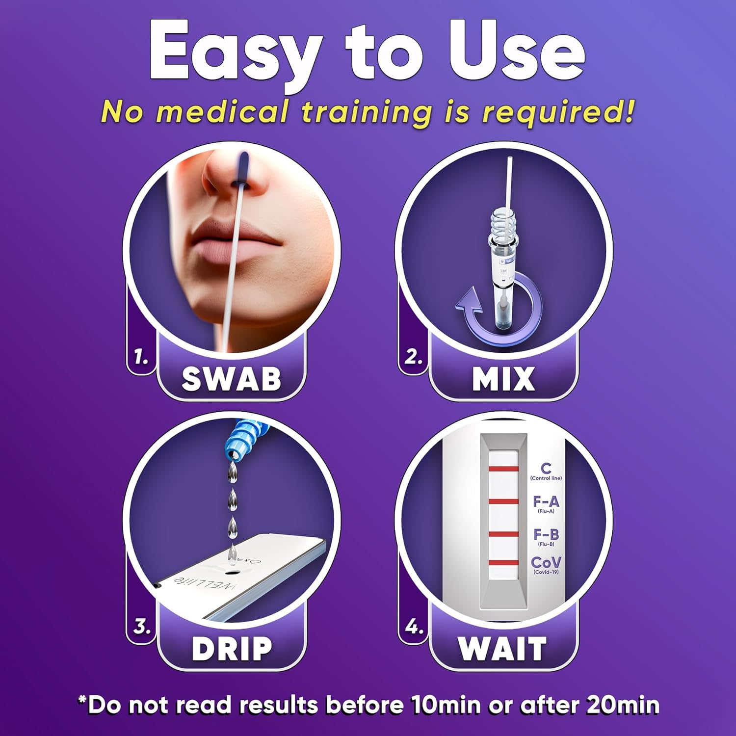 Well Life COVID-19 / Flu A&B Home Combo Test - Rapid Antigen