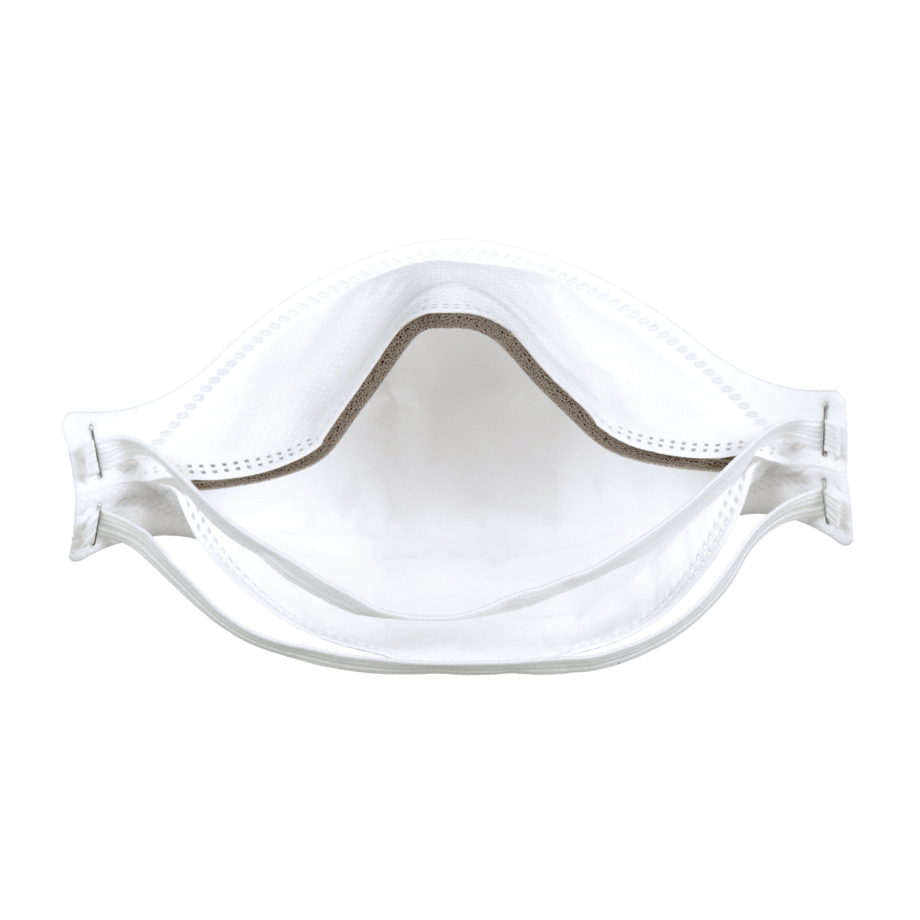 3M Canada 9210+ Aura NIOSH N95 respirator mask rear view of nose foam and braided straps