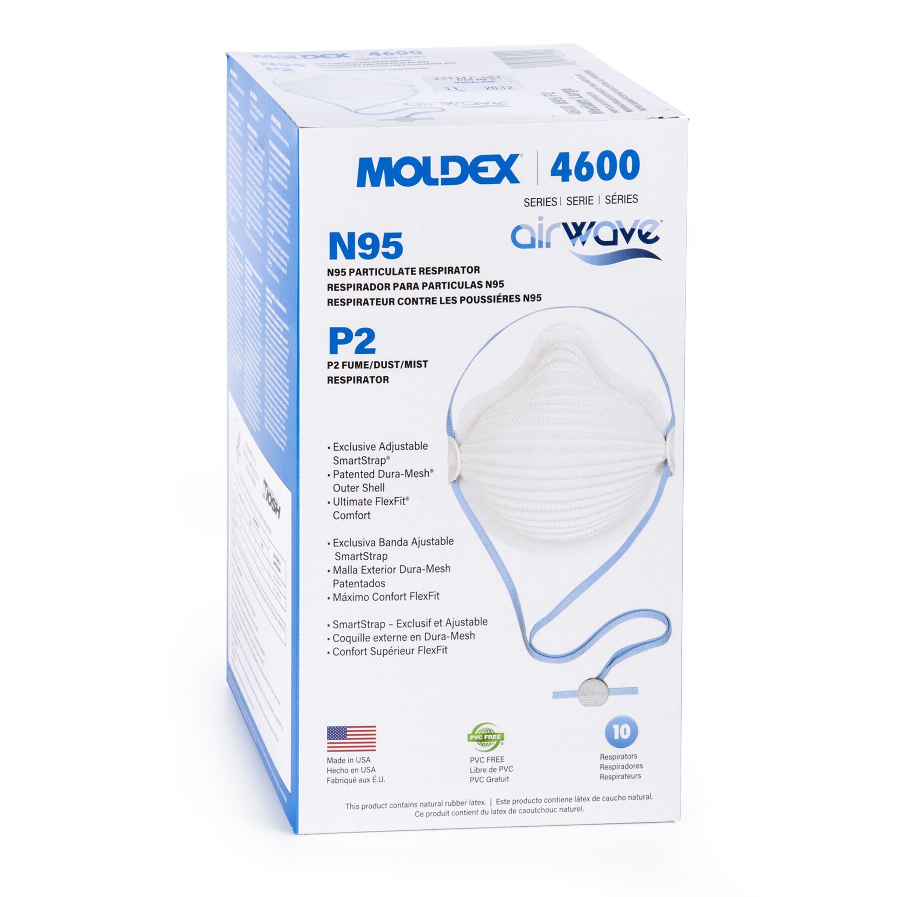 Moldex 4600 Airwave (Medium/Large) NIOSH N95 Respirator Mask - Made in USA
